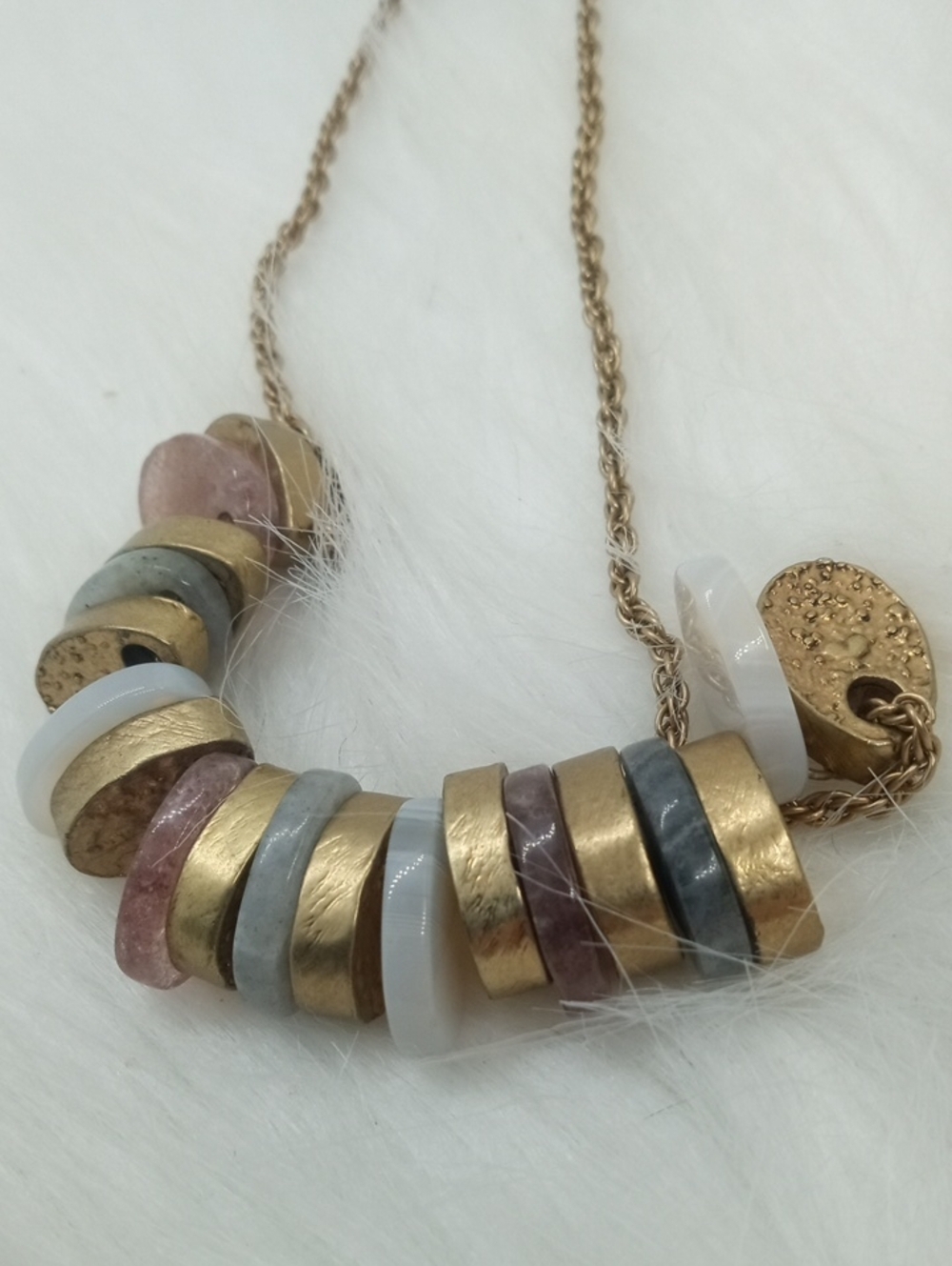 LOFT DISC MIXED MEDIA NECKLACE - Picture 8 of 8